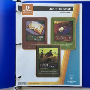 BJU Press Bob Jones University Bible 9 Student Handouts Homeschool Curriculum